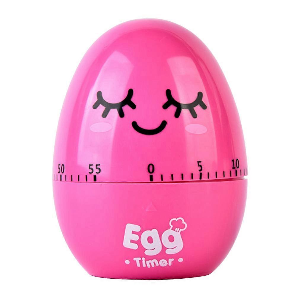 Timers For Cooking Egg Shape Manual Timer Rosy 2.6 2.6 3.1in Countdown Kitchen Tool 1Pack