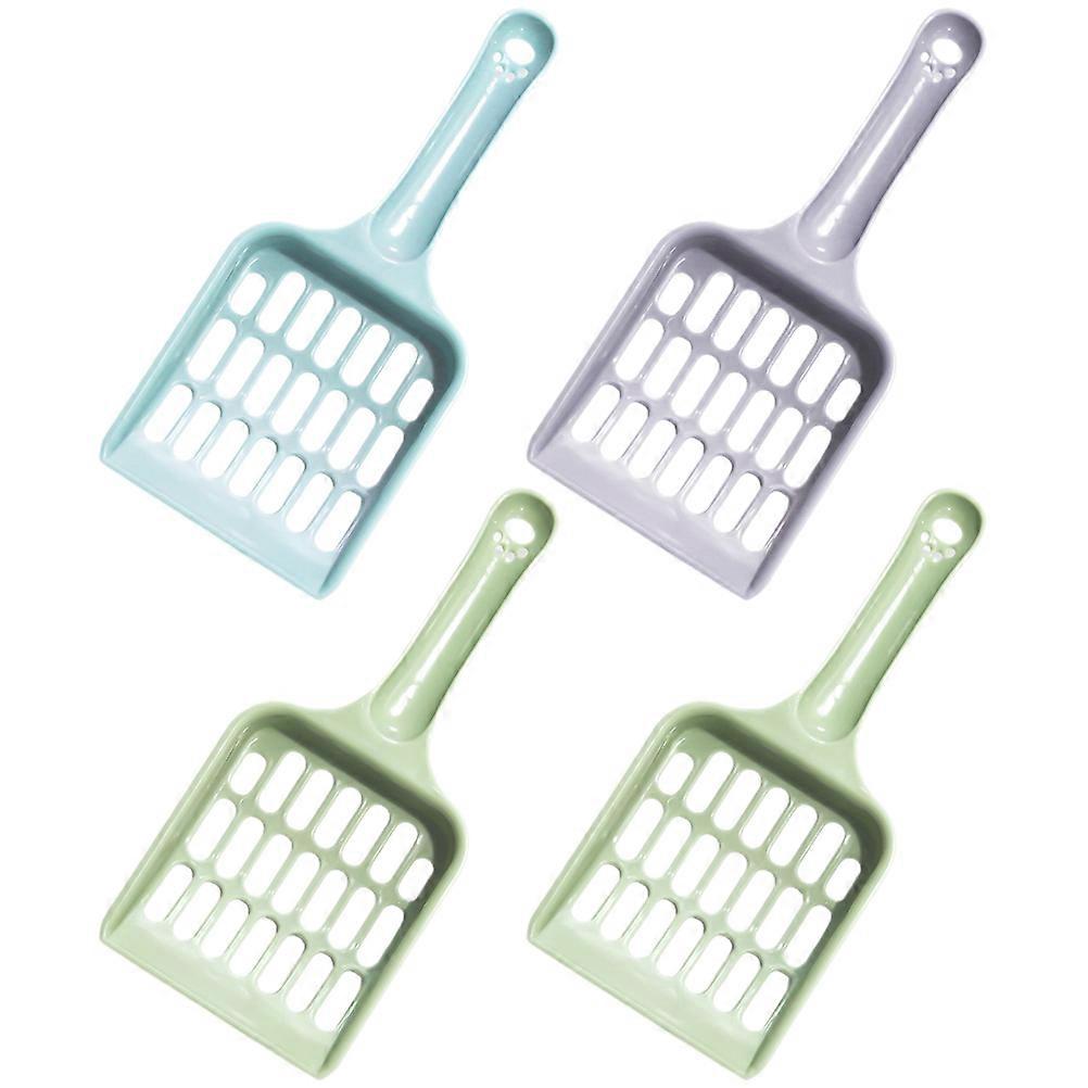 4pcs Ergonomic Non Slip Plastic Cat Litter Scoop for Easy Pet Waste Management – Durable, , Simple Cleaning