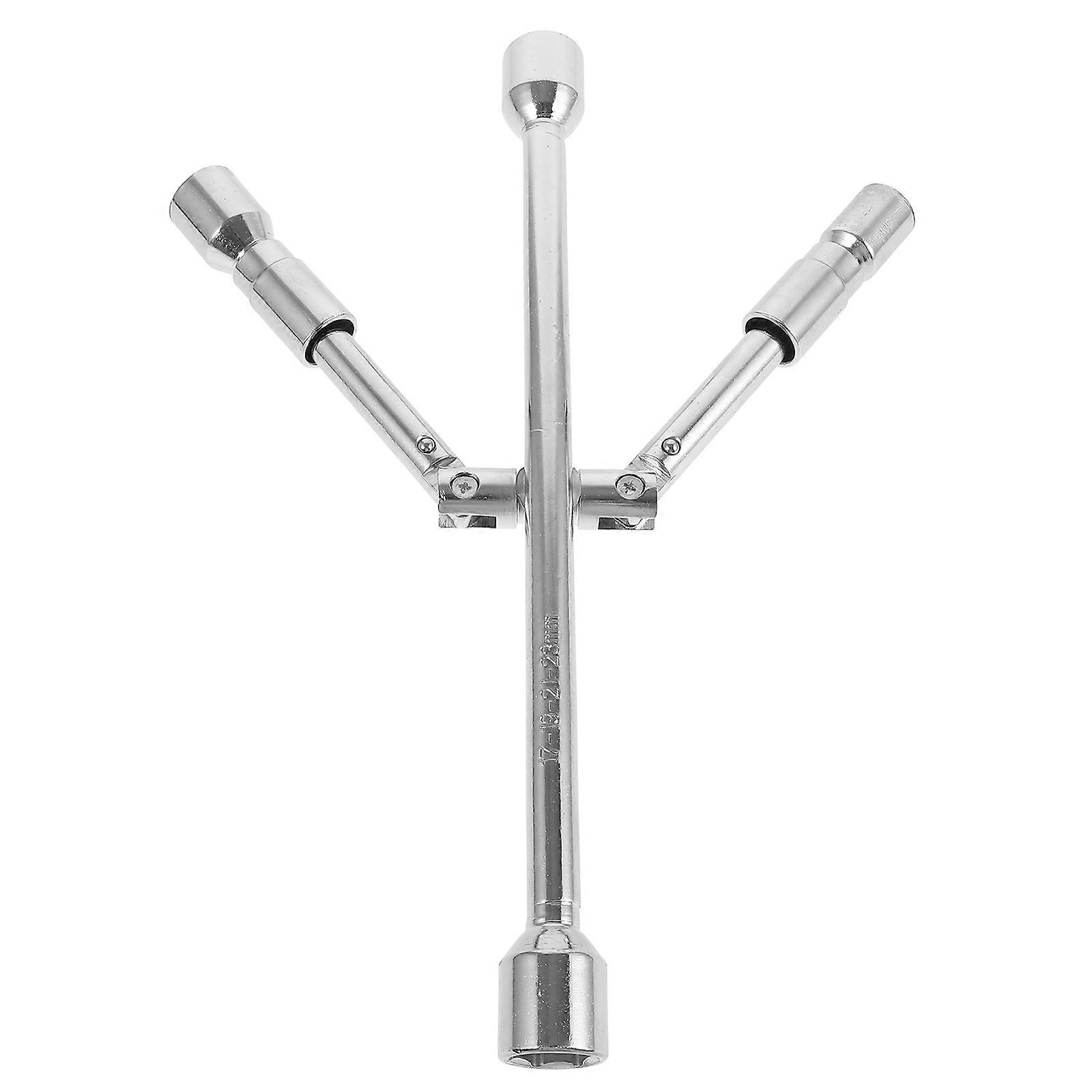 Compact Multi Function Folding Tire Wrench – Durable Chrome Vanadium Steel High Torque Tool for Cars, Trucks & Emergency Repairs – Easy Access &