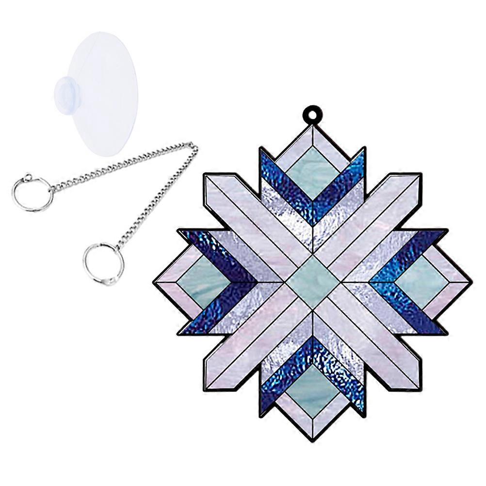 Sparkling Acrylic Snowflake Christmas Tree Ornament – Double Sided Xmas Decoration with Easy Install Chain for Indoor Holiday Use