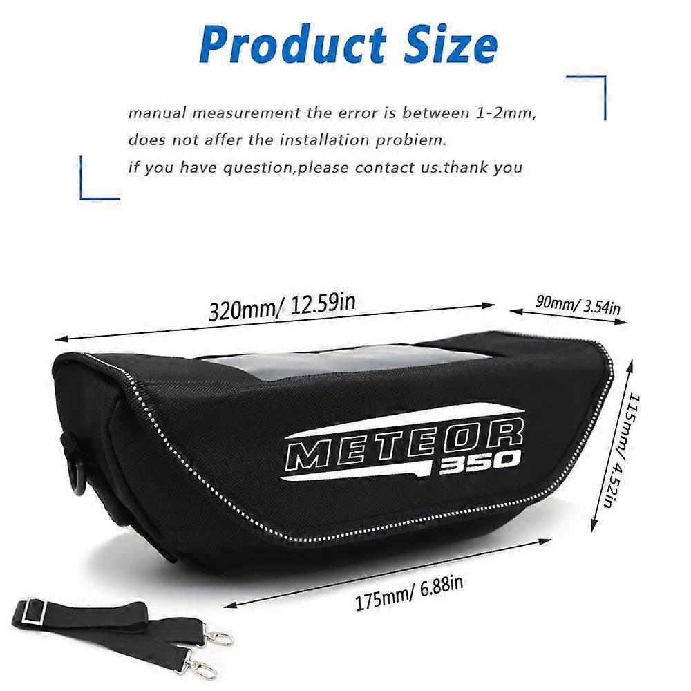 For royal enfield meteor 350 Motorcycle accessory Waterproof And Dustproof Handlebar Storage Bag navigation bag -B