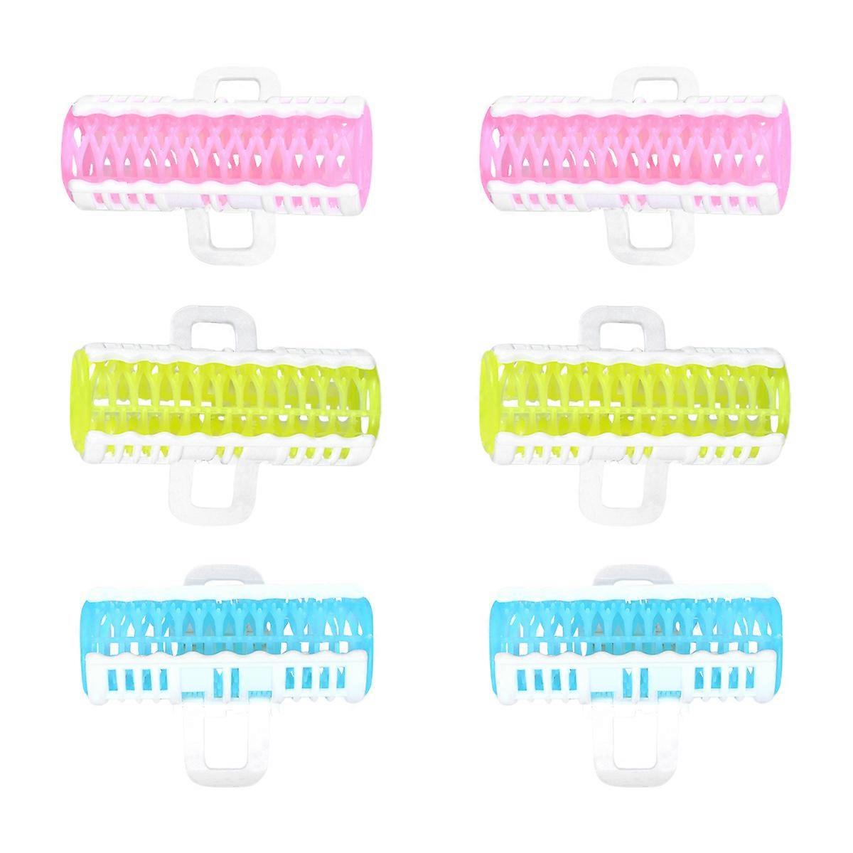 Hair Rollers Plastic Hair Curlers Creative Hairstyle Tools Large Size Assorted Color 6Pcs