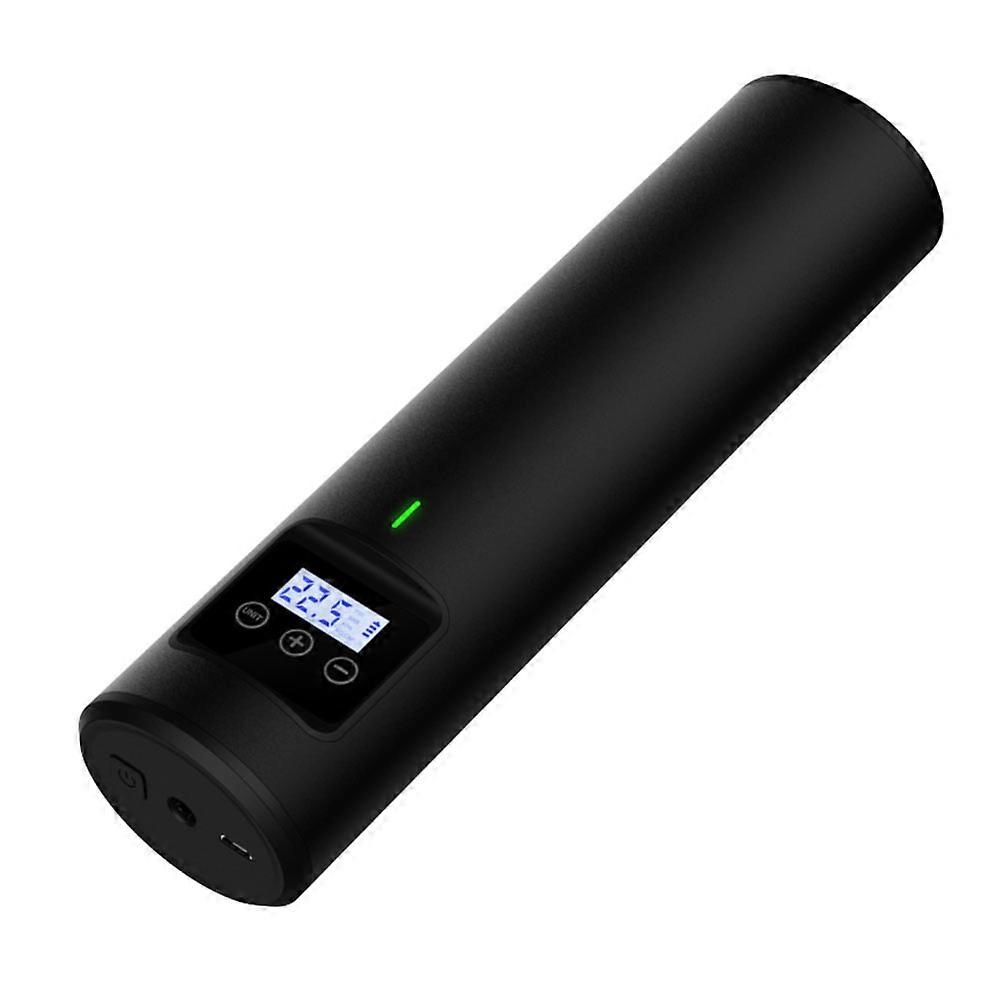 Electric Air Compressor Portable Tire Inflator for Car Emergency Use Black 22x5.6cm Adjustable Air Pressure 1Set