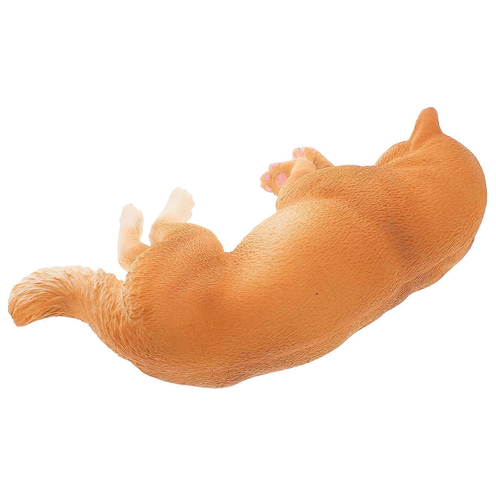 Lifelike Sleeping Puppy Plastic Dog Figurine Animal Model Decoration for Educational Use Promoting Animal Awareness