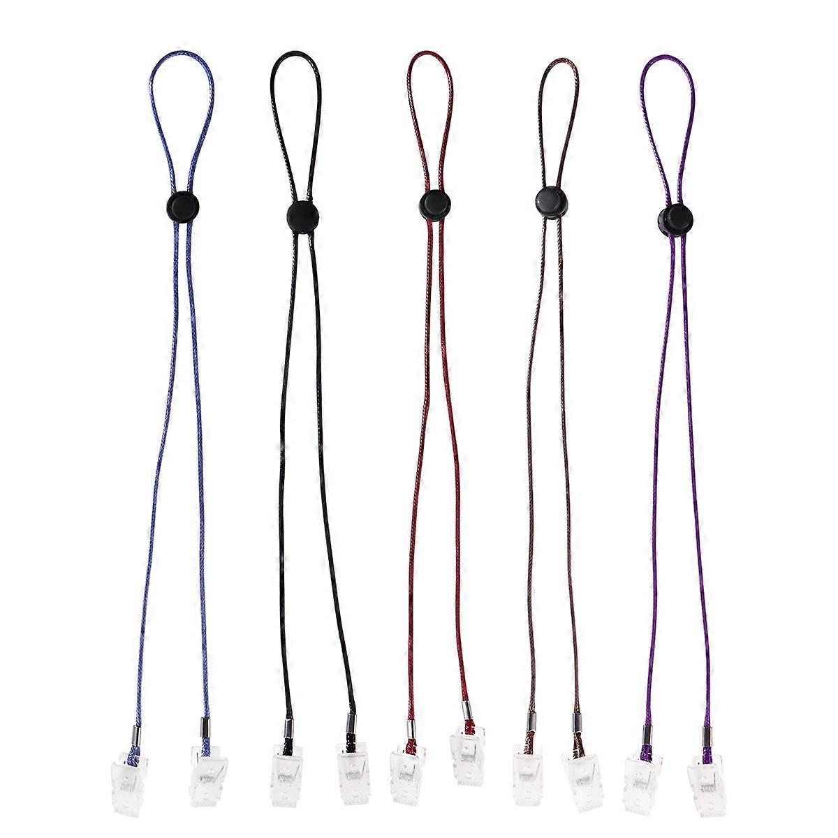 Haklapp Clip Servett Clip Chain BESTONZON 5st Servett Bib Chain Flexibel snodd Barnmatning Justerbar längd