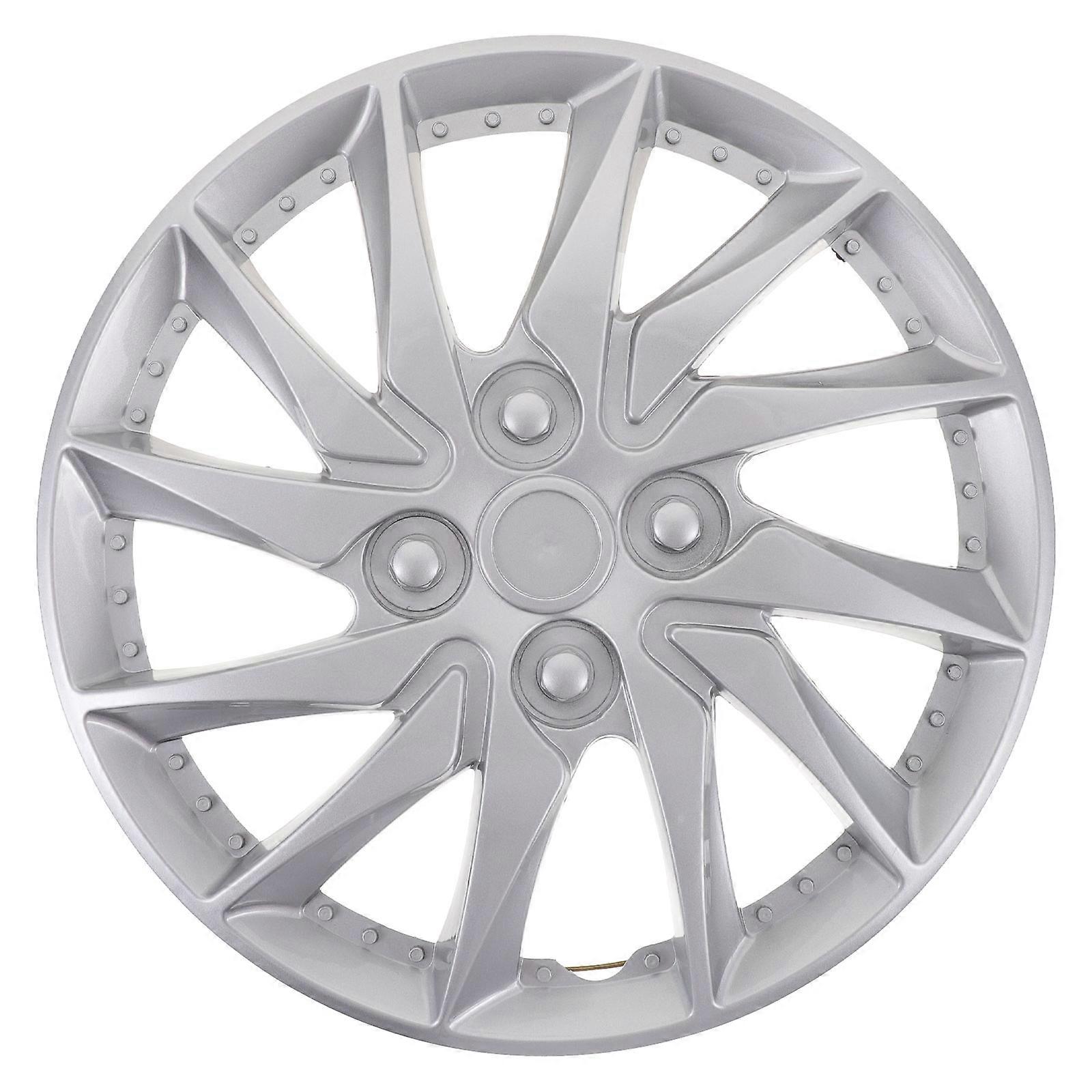 Car Wheel Hubcap for Car Wheel Vehicle Daily Use Round Shape Silver 1Pack