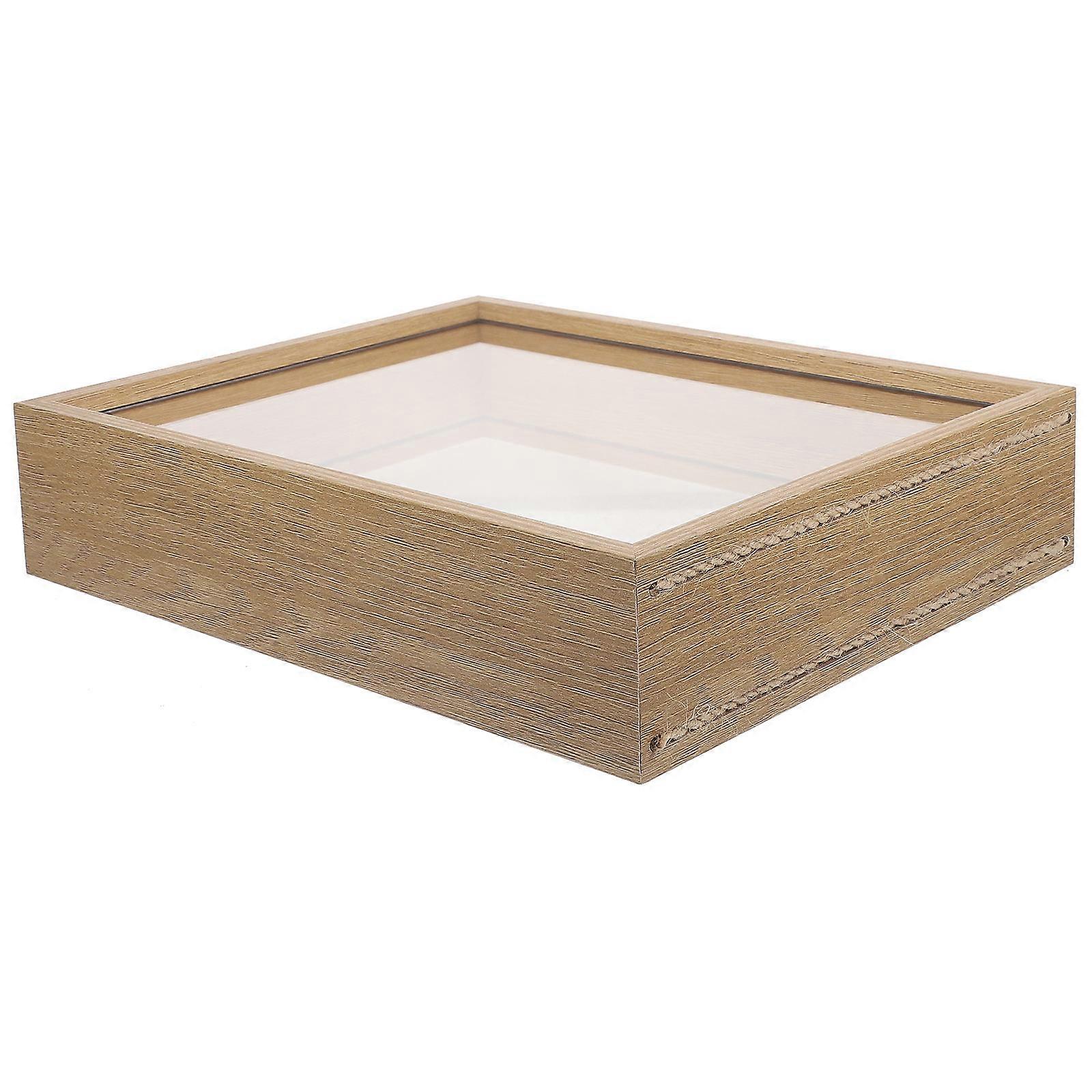 Flower Preservation Frame Wood Picture Frame Desktop Specimen Display Craft Enthusiasts Rectangular 10.4X8.3X2.3in 1Pack