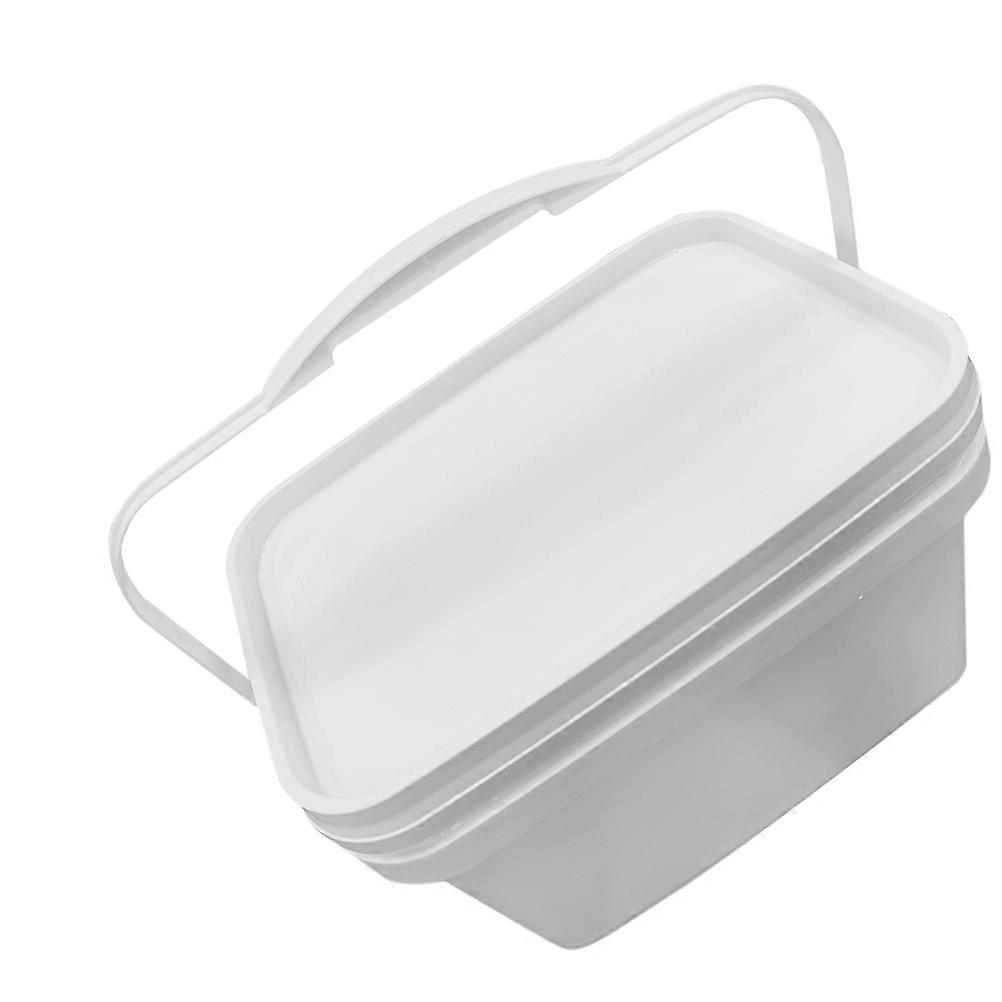 Plastic Paint Storage Bucket White Durable PP Material Hand-Held Bucket for Home