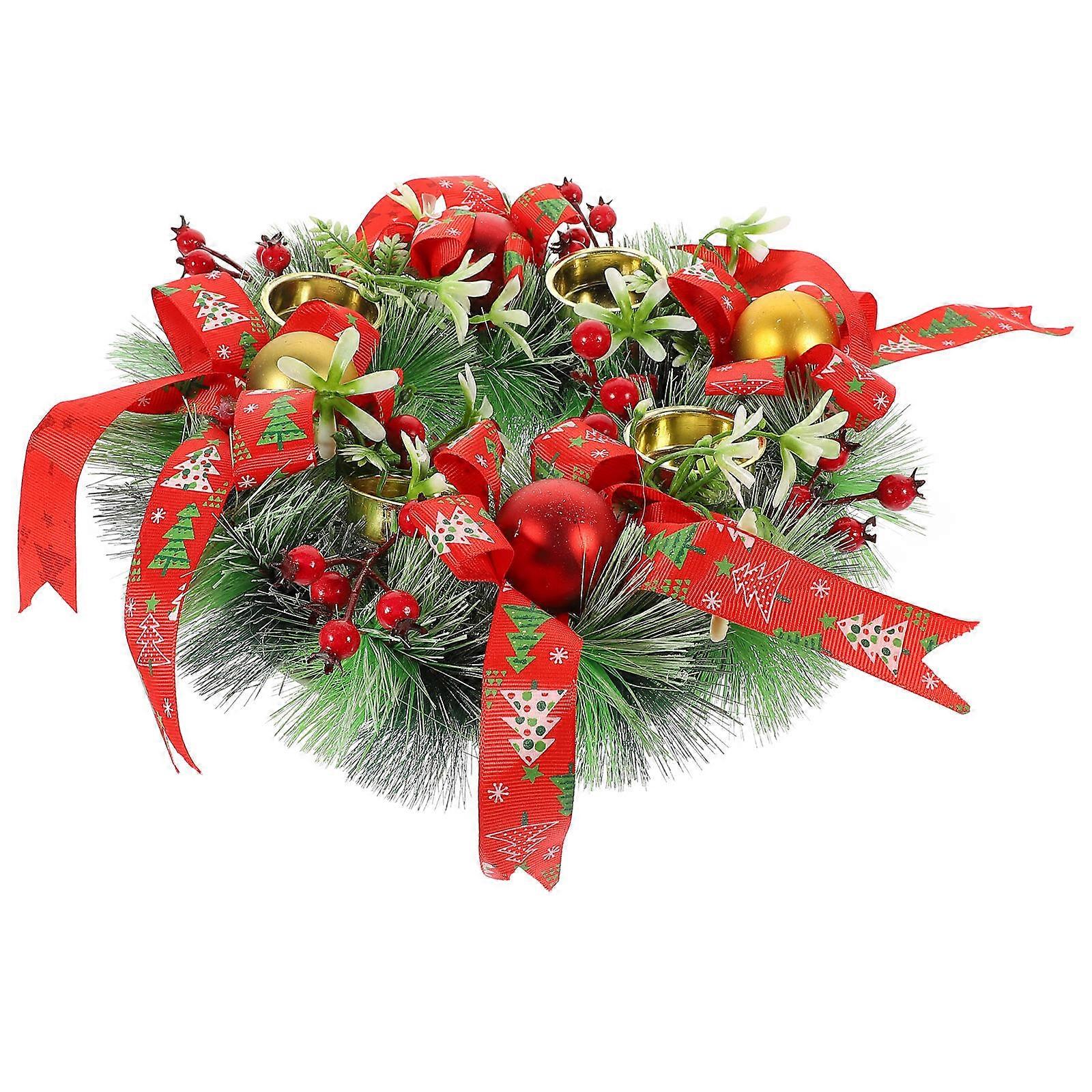 Mini Christmas Wreath Realistic Design for Small Table Wreath 1Pack