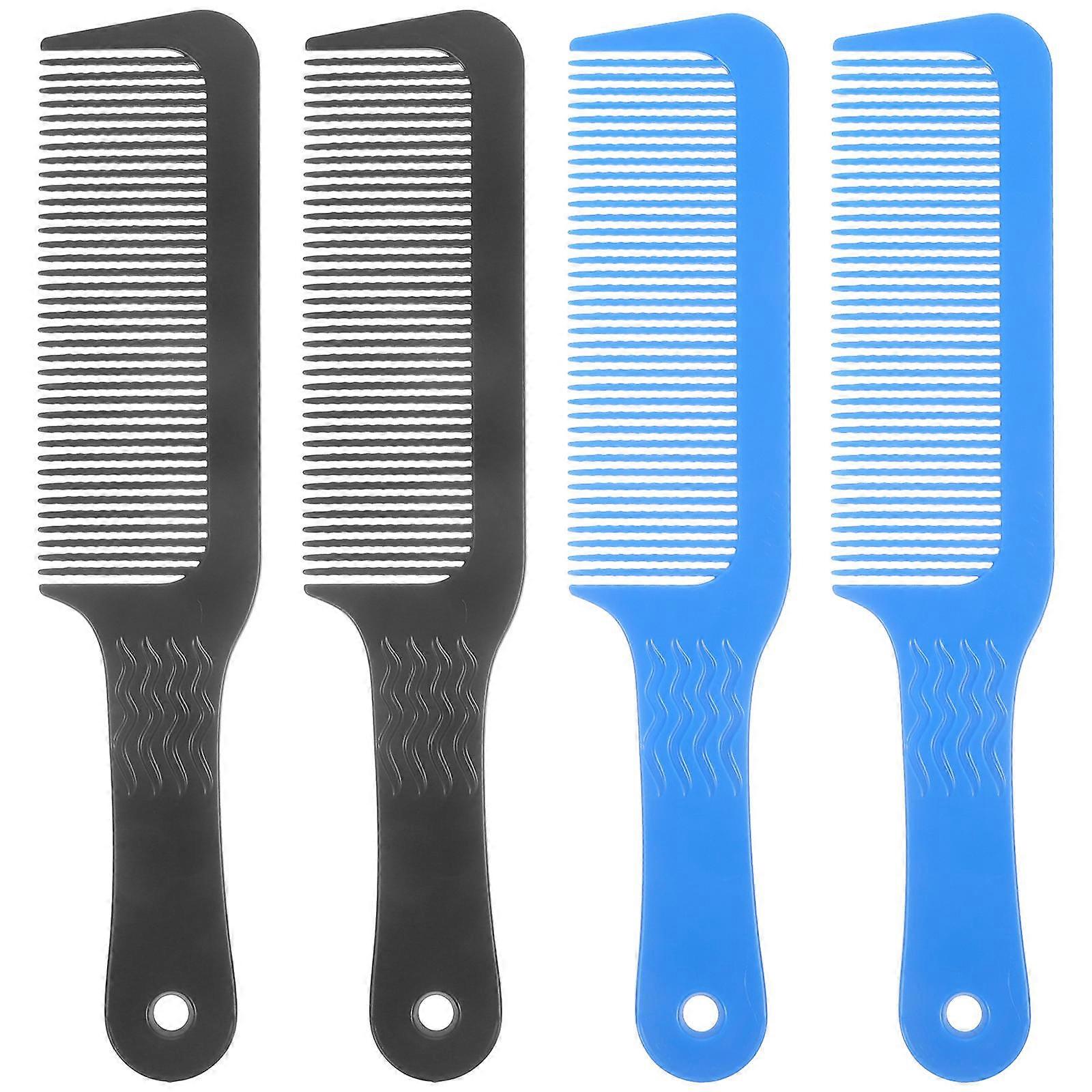 Combs For Hair Stylist Mens Styling Comb Anti Static ABS Material Barbershop Daily Use Blue 4Set