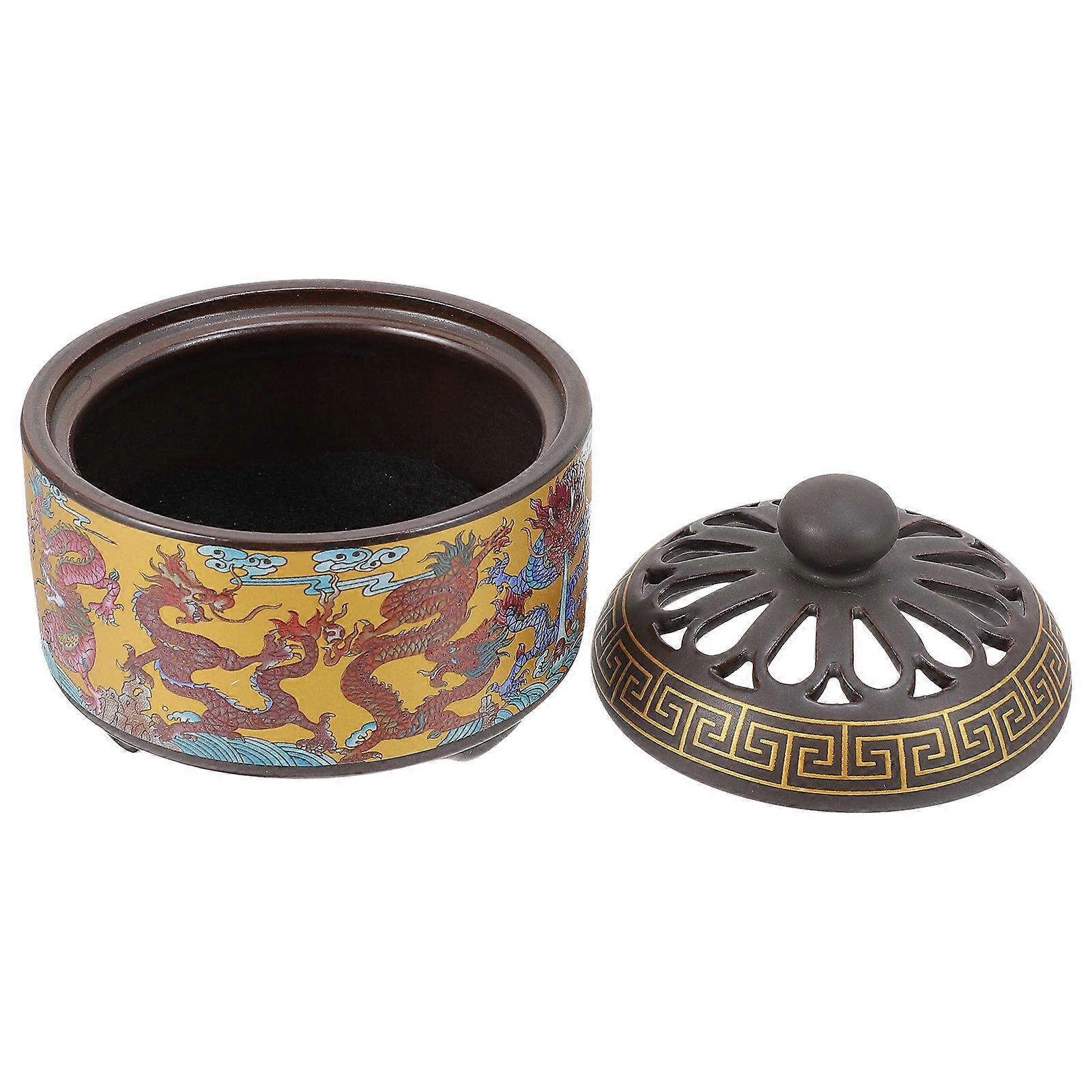 Ceramic Incense Cone Burner Holder Relaxation Study Room 11X11X9.5CM 1Pcs