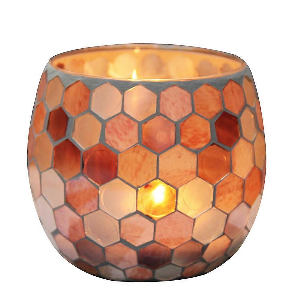 Glass Candle Holder for Dining Table with Flat Base 1Piece