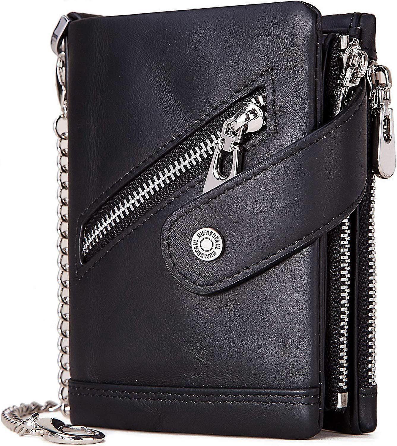 Portafoglio In Vera Pelle E Porta Carte Di Credito In Alluminio Da Uomo Birmania Con Blocco Rfid Colore Blu Emporio Titano Made In Italy - Foto 8