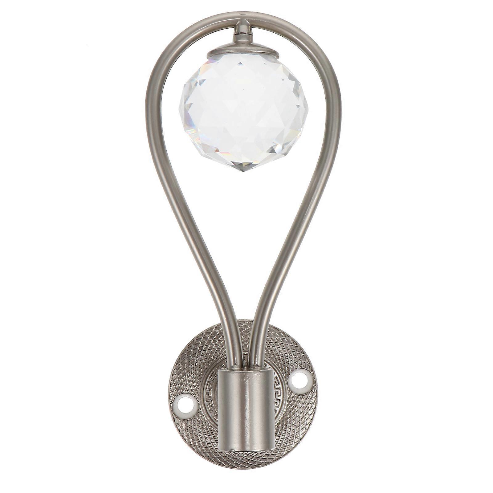 Elegant Zinc Alloy Crystal Curtain Hooks with Romantic Design 1 Pair for Home Hotel Walls