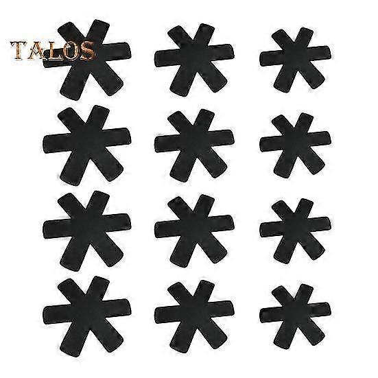 12 Pcs Non-stick Pan Protective Mat 3 Sizes Water Absorbent Soft Anti-scalding Avoid Scratch Pot Protector Stacking Pan Separator Pan Dividers