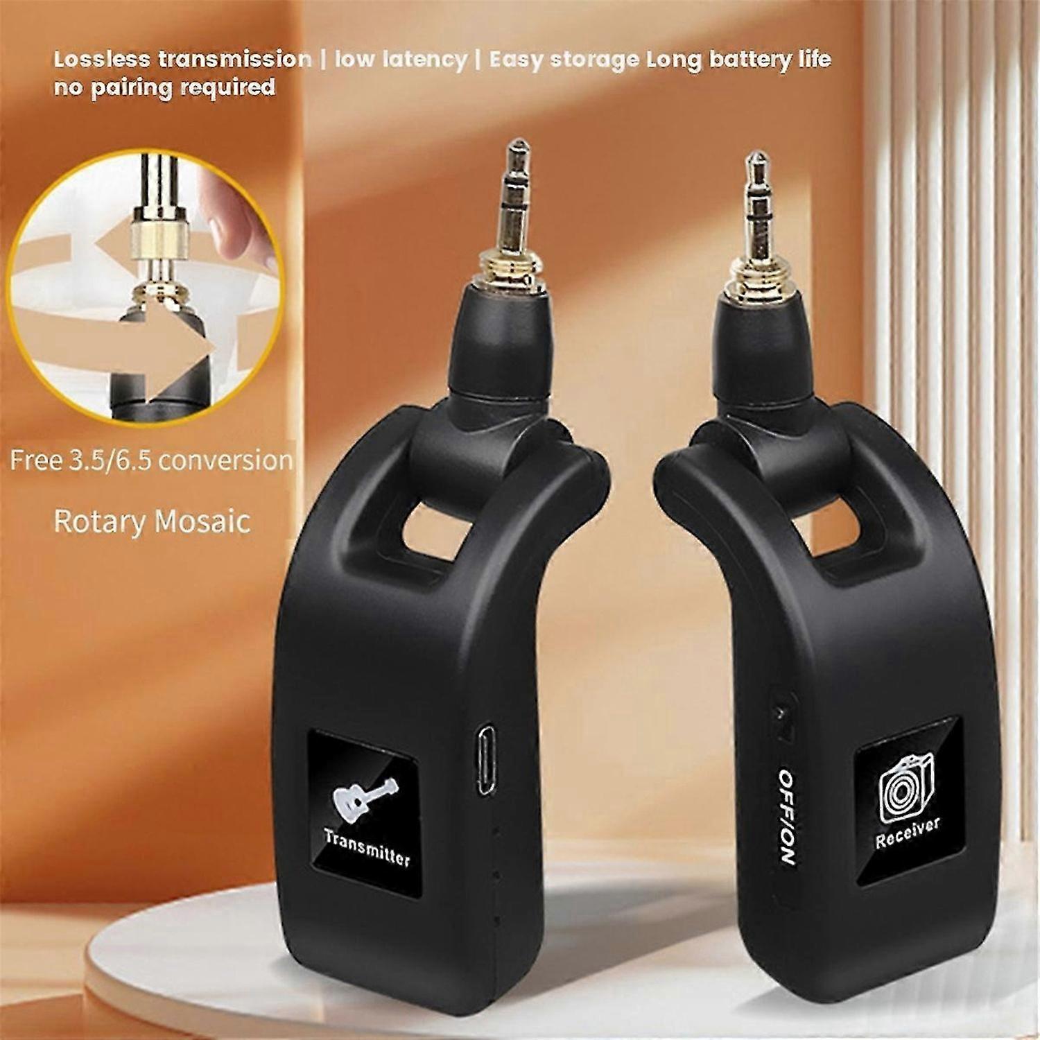 Guitar Wireless System Audio  mitter Receiver USB Rechargeable Wireless System for Electric Guit