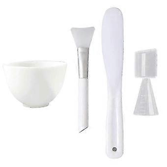 Set mit Gesichtsmaske, Maske, Make-up-Mischwerkzeug mit Schüssel, Stab, Pinsel, Messlöffel, 4-teiliges Set
