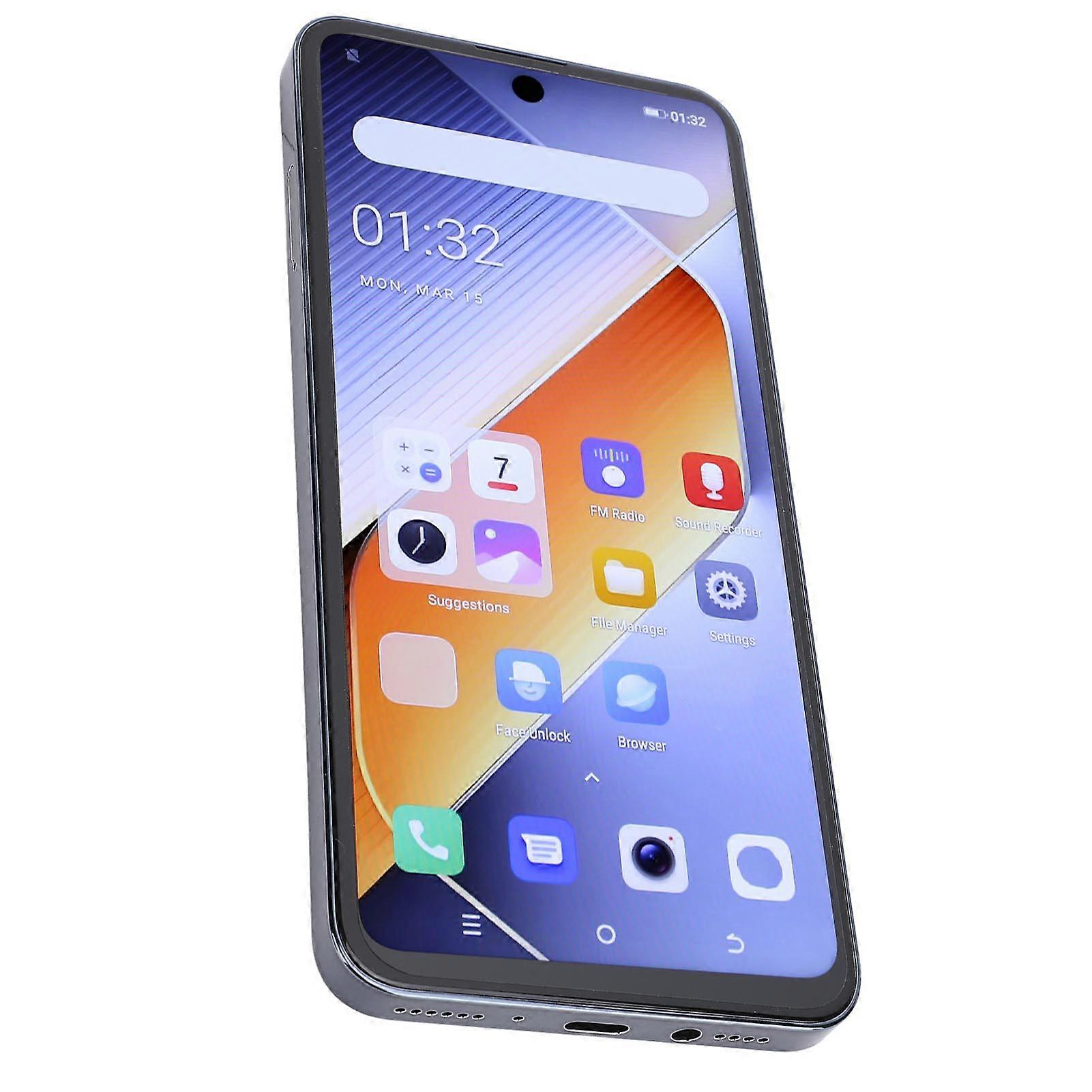 6.54" HD Android 10 Smartphone 4GB RAM 32GB ROM Black