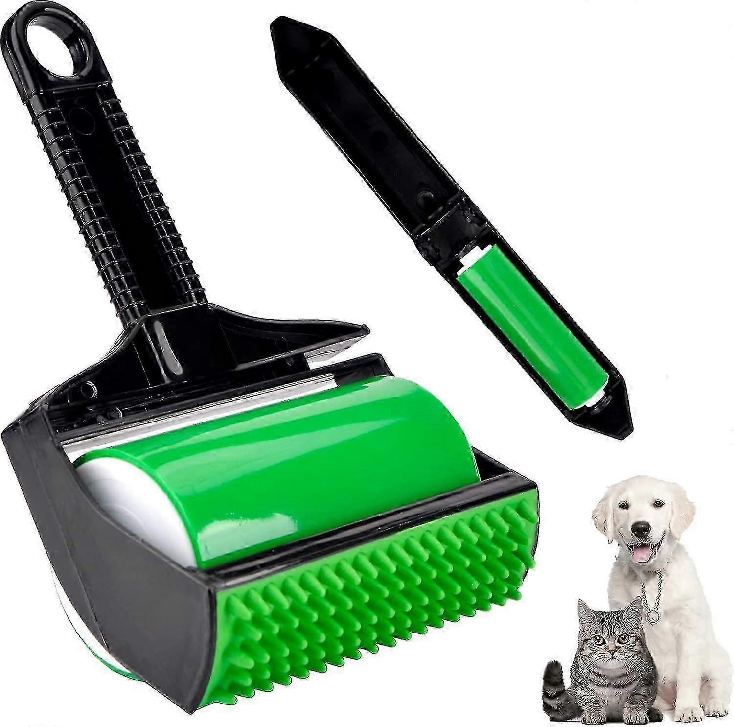 2 Pieces Stick it Roller, Reusable and Washable Lint Roller, Pets Stick it Lint Roller, for Pet Hair and Clothes Quilt