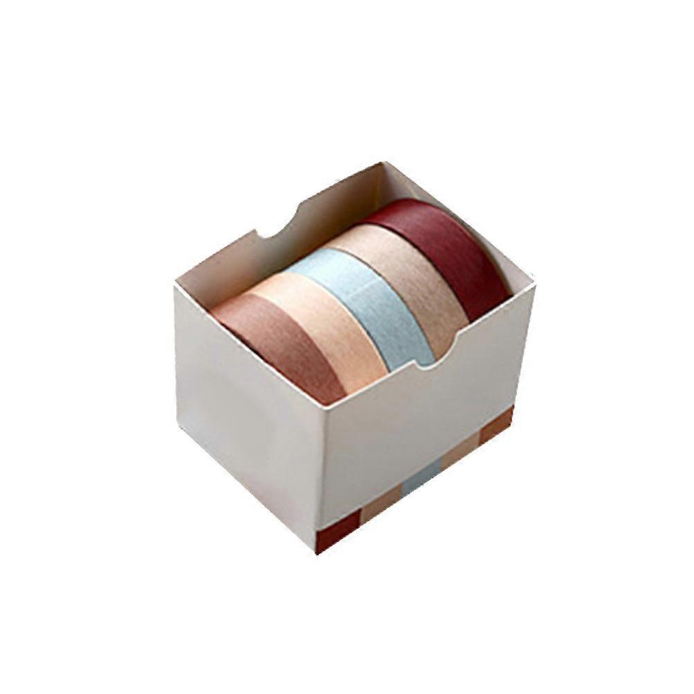 DIY Paper Tape Washi Tape for Photo Albums Retro Style 7 Assorted Color 500x1x0.1cm Removable Without Residue 5Pcs