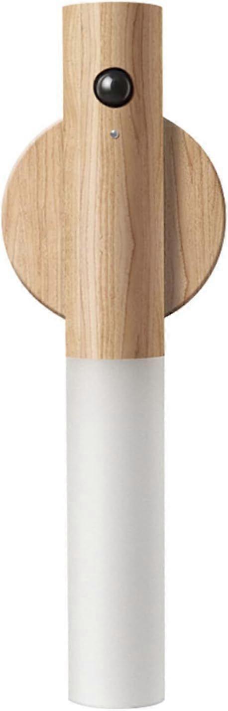 Motion sensor night light, wooden wall lamp, rechargeable, portable, suitable for bedroom, corridor, stairs