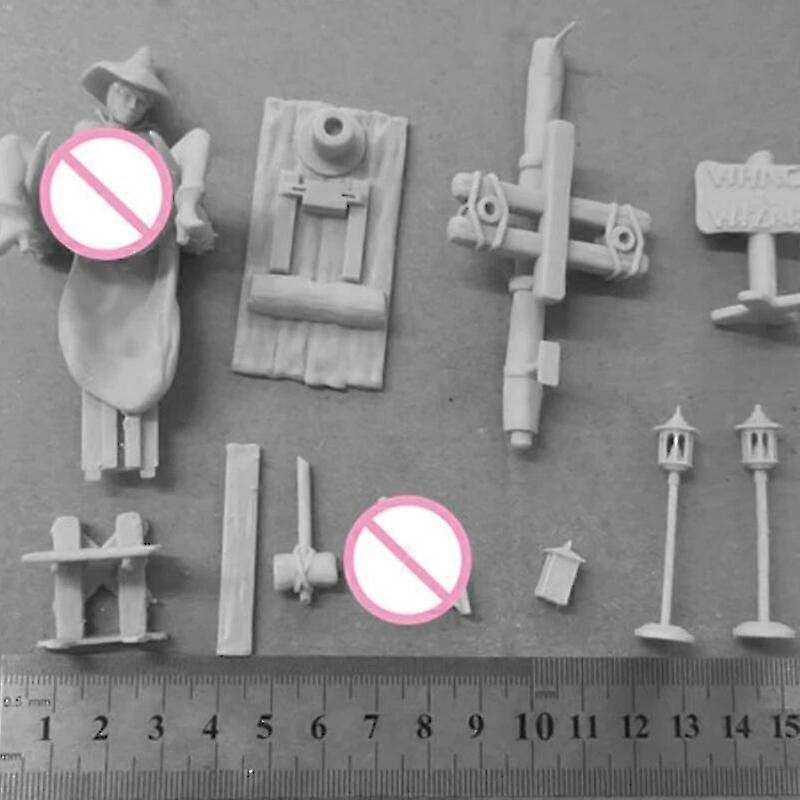 Straffet heksharpiks Figurer 1/24 modellsett Umalt og umontert leker