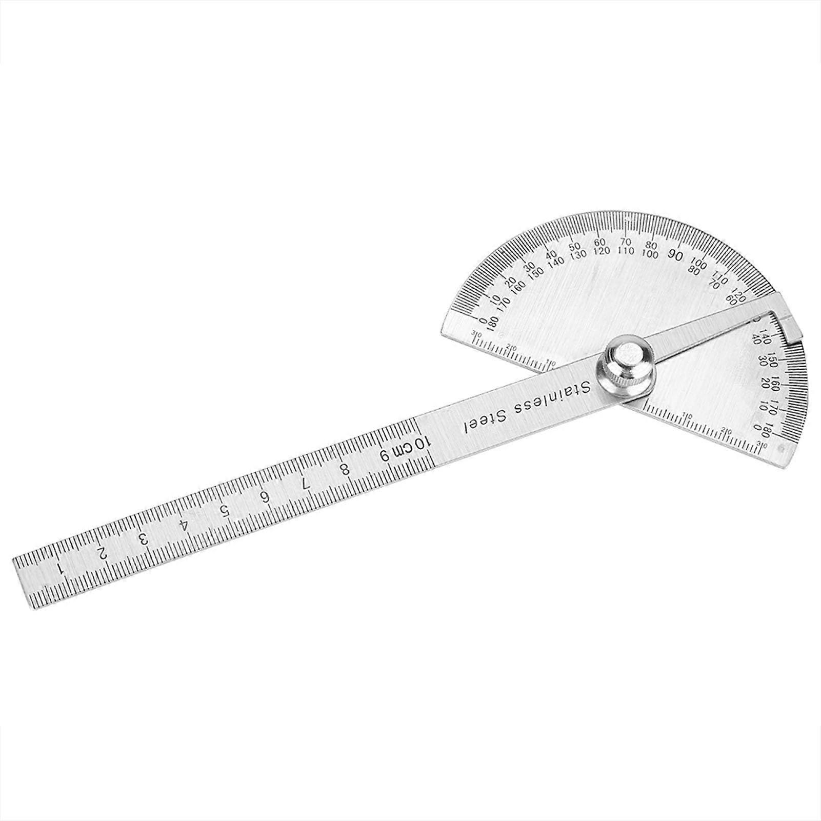 180-Degree Angle Finder Protractor Ruler Stainless Steel Measurement Tool for Architectural Design with Clear Markings