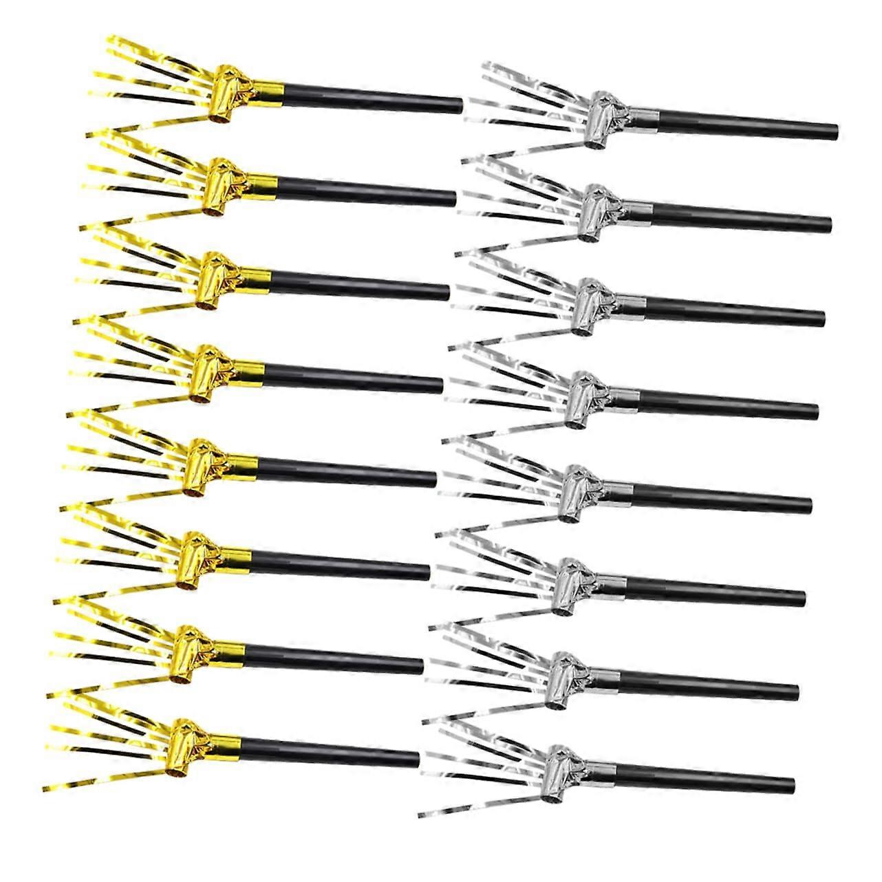 20 Pack Quastenpfeife Silvester Party Krachmacher für Erwachsene, Bunte Kunststoff-Gebläse, Silvester Spielzeug Geschenke