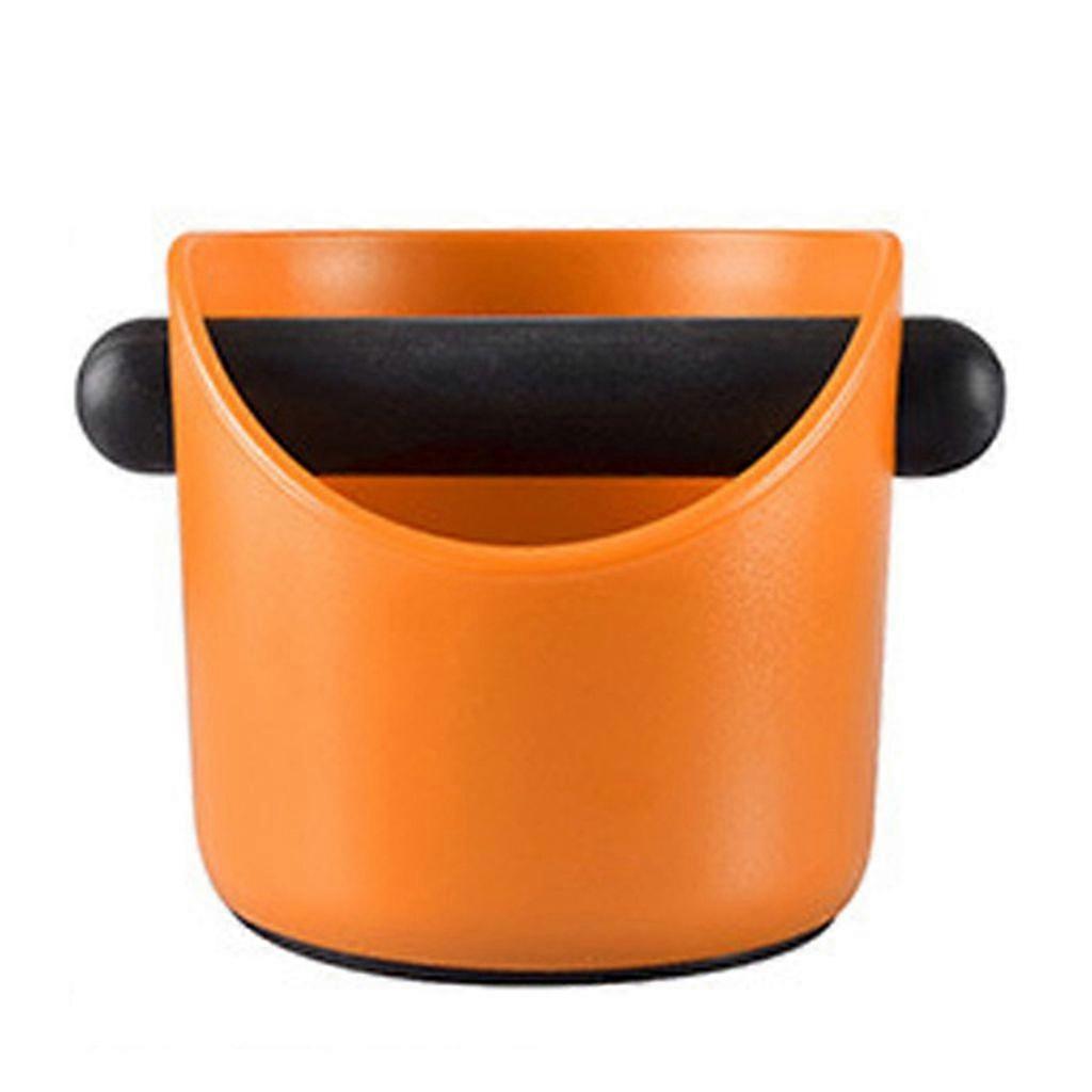Coffee Grind Knocking Box Container Non-slip Coffee Waste Container Home Cafe Tools Orange