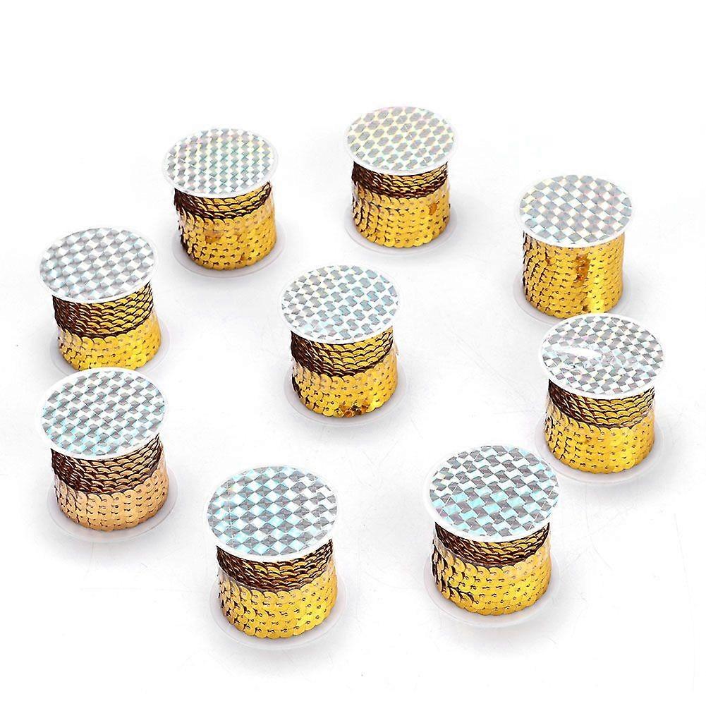 2025 Latest Model 9 Rolls Sequin String 6mm Art Craft PVC Cloth Auxiliary