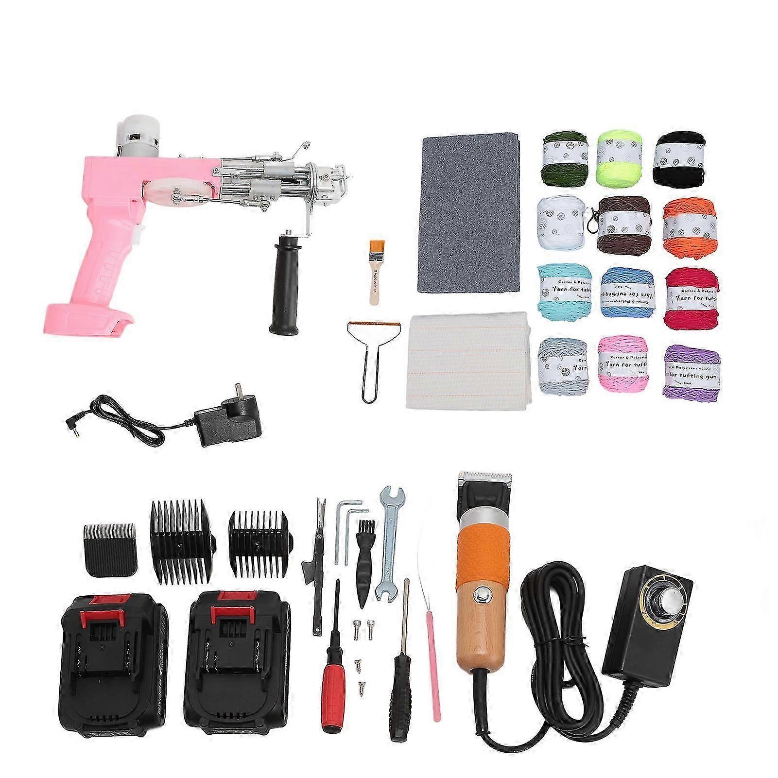 Rug Tufting Starter Kit Battery Powered Cordless Tufting Machine For Home Crafts Carpet Weaving 100240v Au Plug