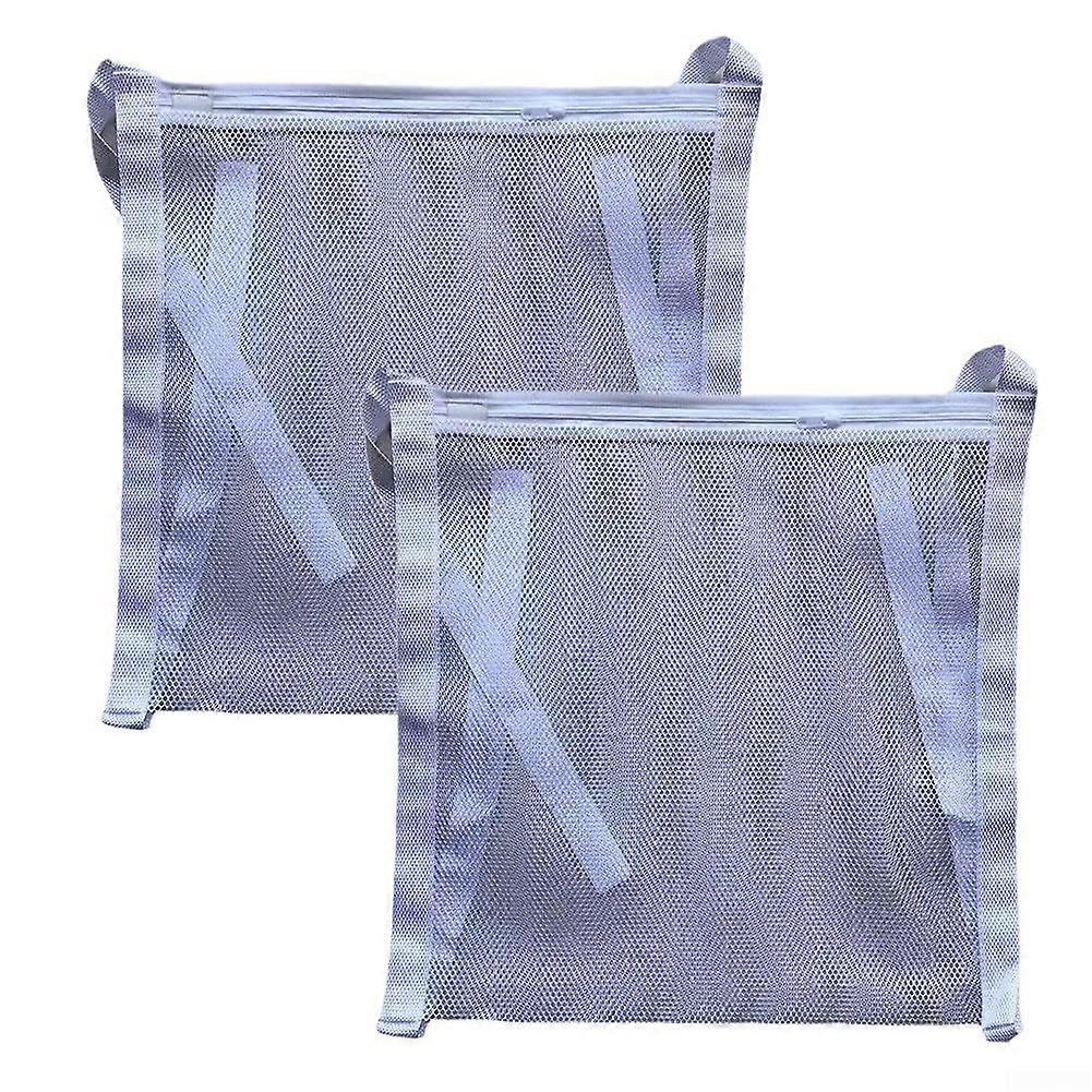 Washing and Drying Shoe Wash Bag Secure Closure Polyester Material White