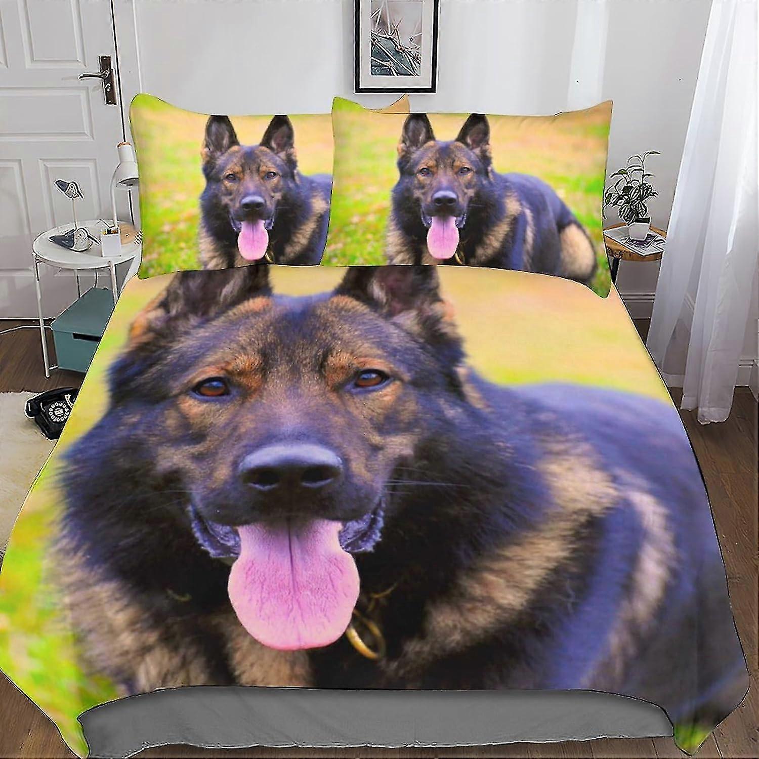 Conjunto de Capa de Colcha de Cama Impressa em 3D para Crianças e Adolescentes, Microfibra Macia, Fecho de Zíper, 3 Peças