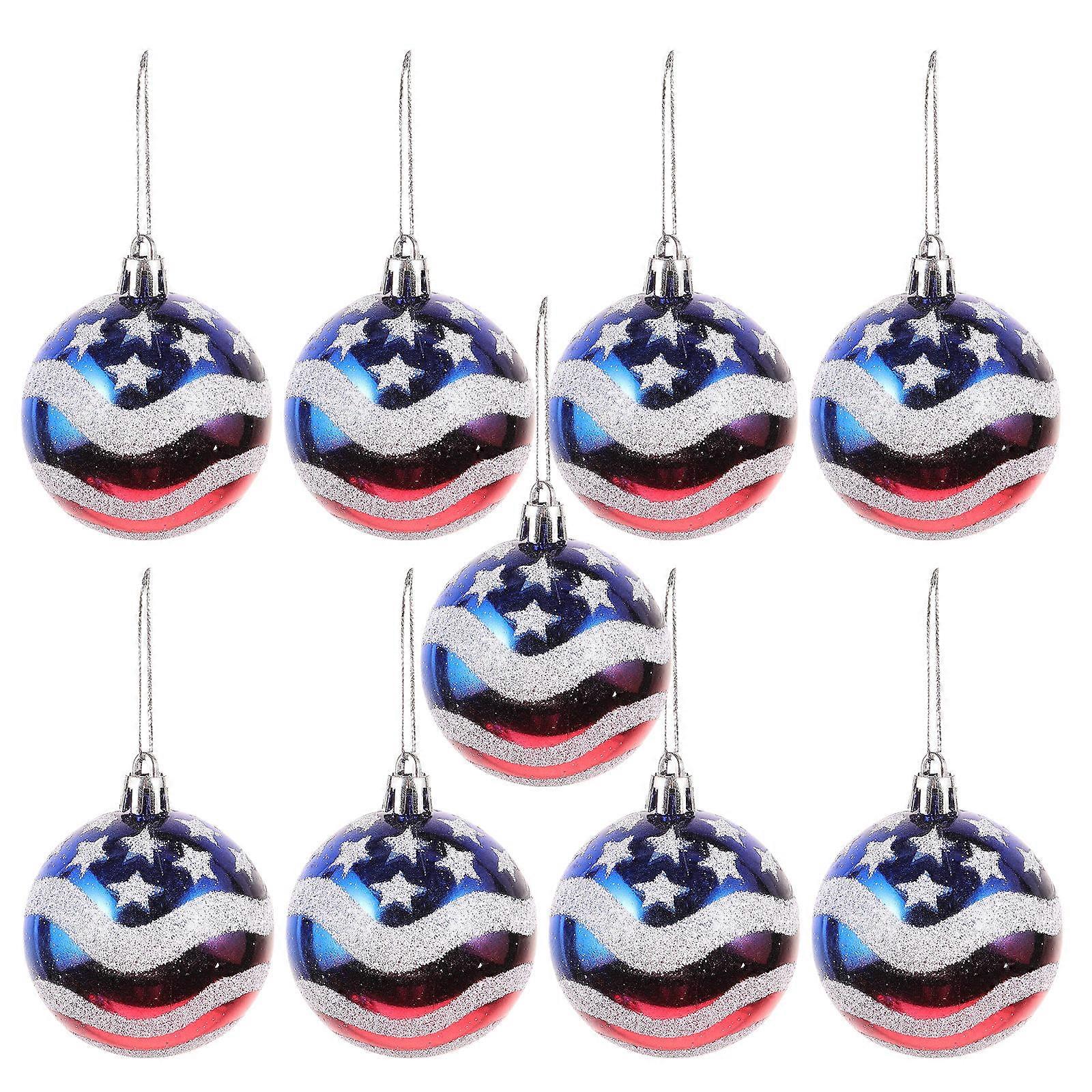 12pcs Independence Day Ball Hanging Ornaments Independence Day