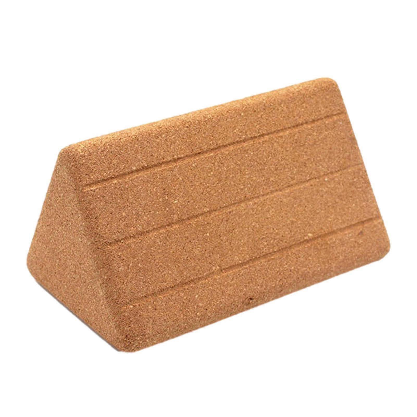Cork Yoga Block, Triangular Cork Yoga Brick, Density for Pilates and Stretching