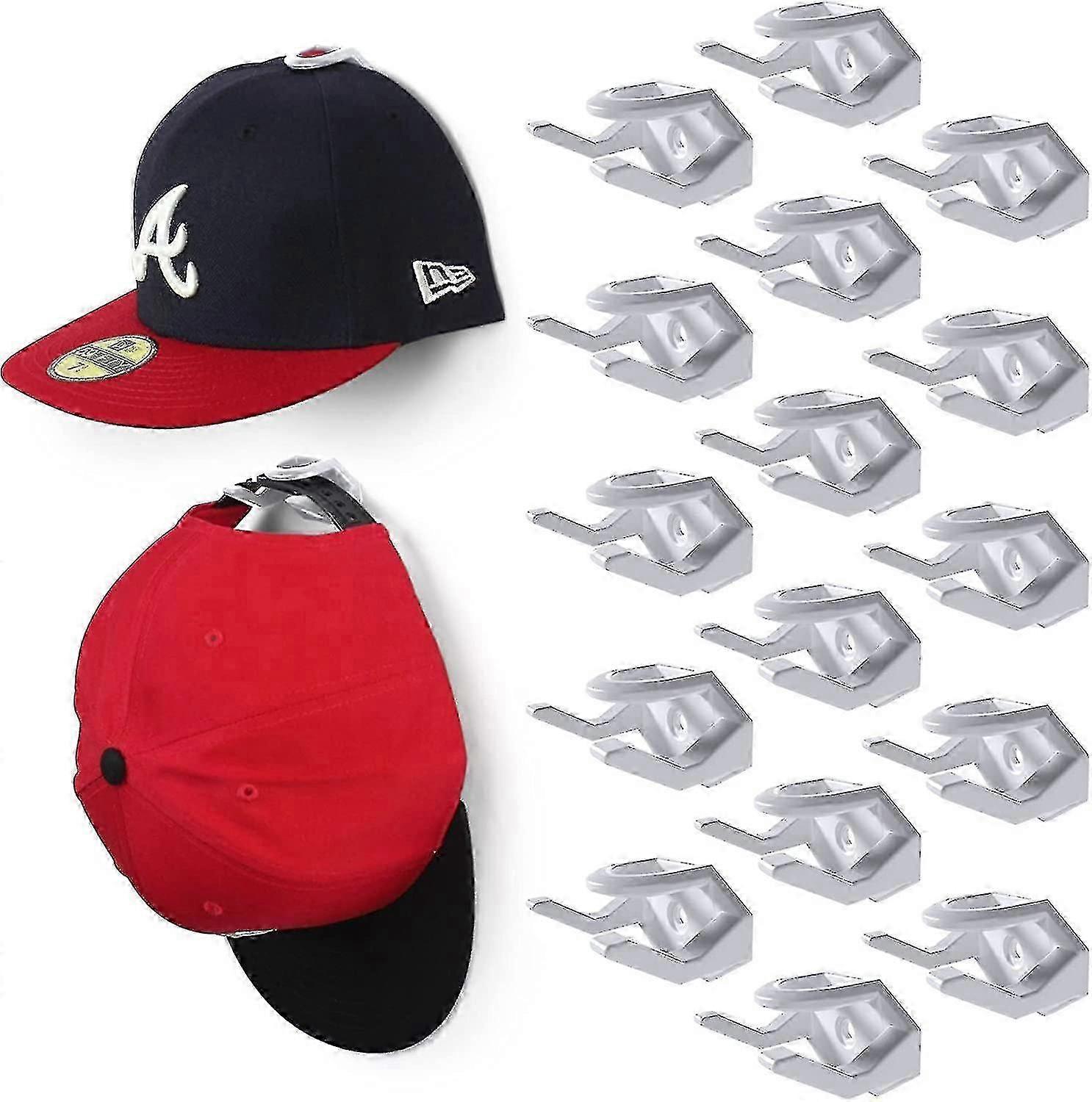 32 Pcs Adhesive Hat Hooks For Wall Hat Racks For Baseball Caps Hat Display Adhesive Hat Hooks No Drilling