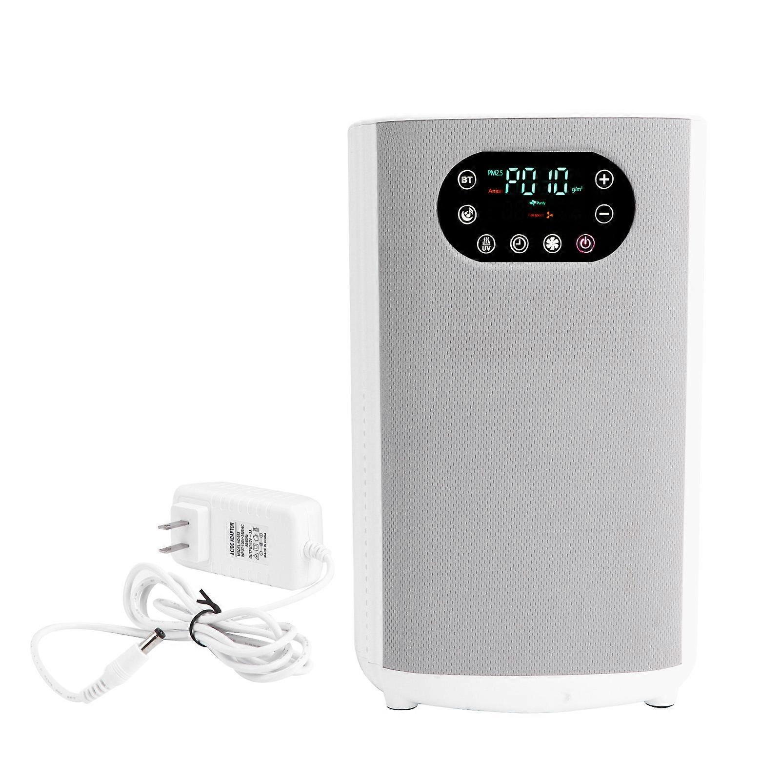 Air Purifier Multifunction Odor Removal Bluetooth Speaker LED Digital Touch Display for Bedroom
