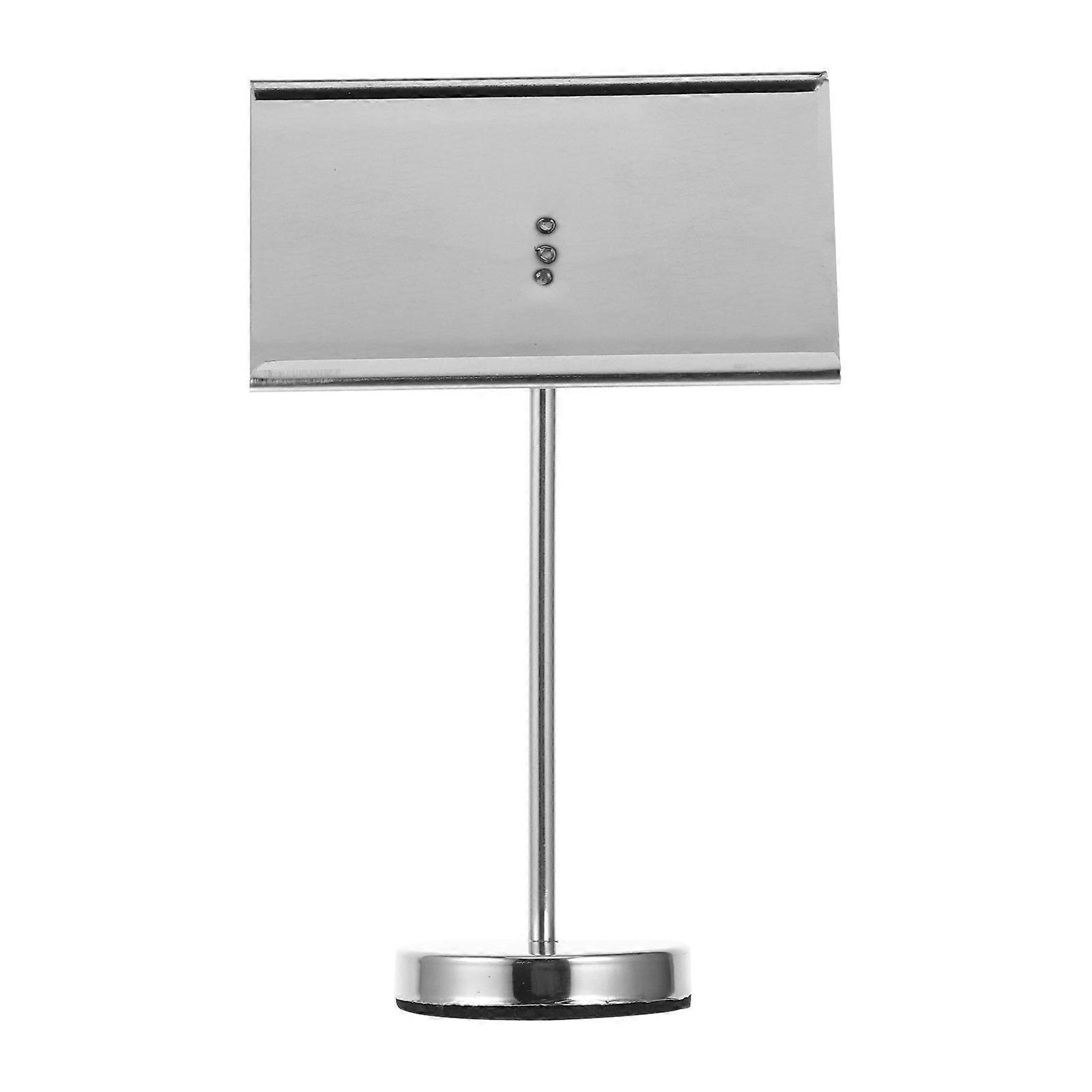 Stainless Steel Table Cards Holder Silver for Restaurant Use Simple and Design 1Pc