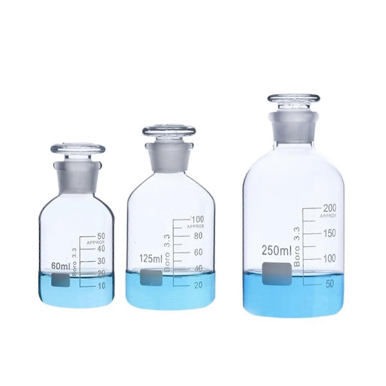 Glass beaker Erlenmeyer flask set, narrowneck bottle laboratory transparent reagent bottle with wide mouth (500mL 1pc) 500mL 1pc One Color