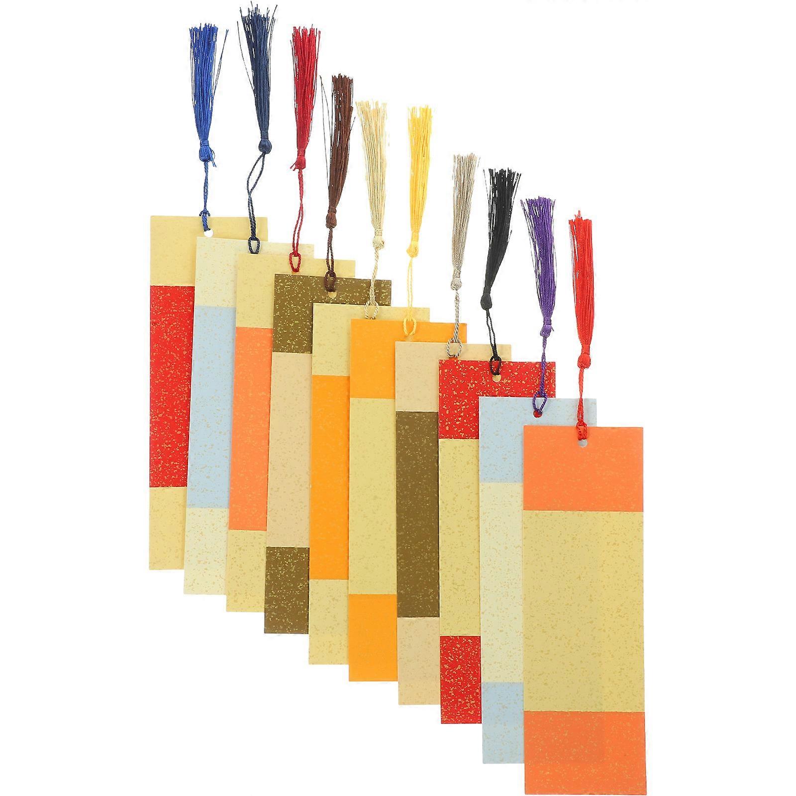 20pcs Unpainted Graffiti Blank Bookmarks for DIY Crafting, Page Markers with Hanging Loop for Calligraphy, Home & Party Decor