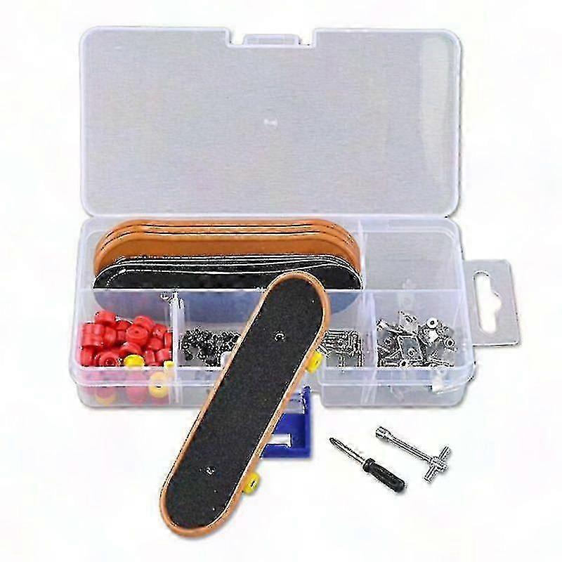Mini Skateboard Tool Kit - 5-Pack Fingerboard Set with Wrench and Screws for Precision Adjustments