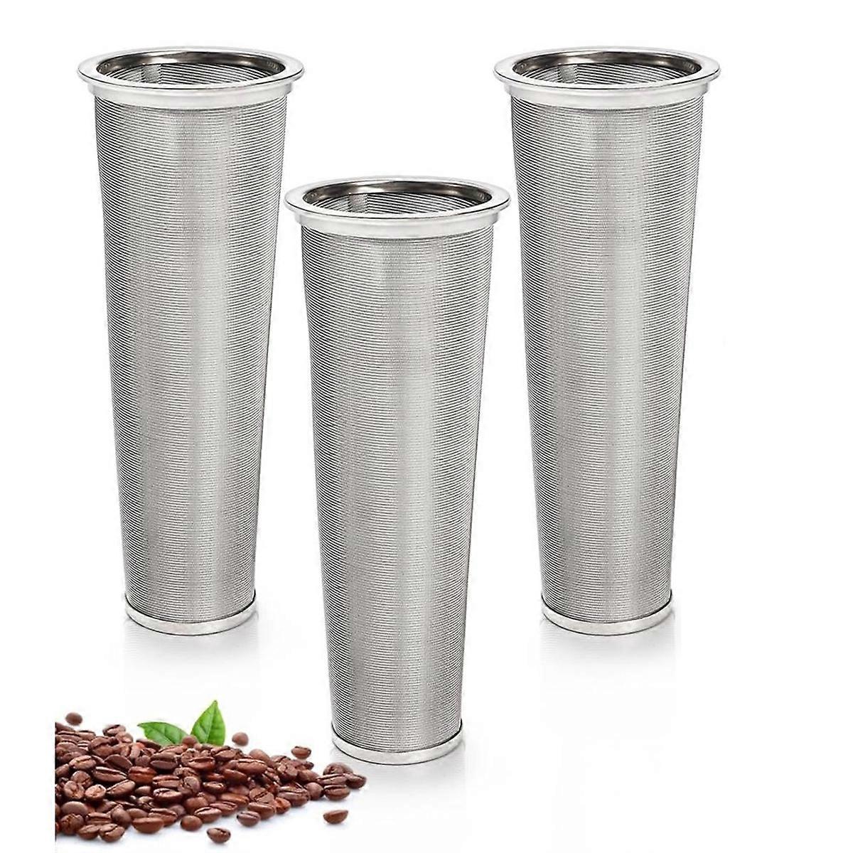 3 Pack Cold Brew Coffee Filter for 64oz Wide Mouth MasonJar, 304 Stainless Steel Strainer with Seal Ring