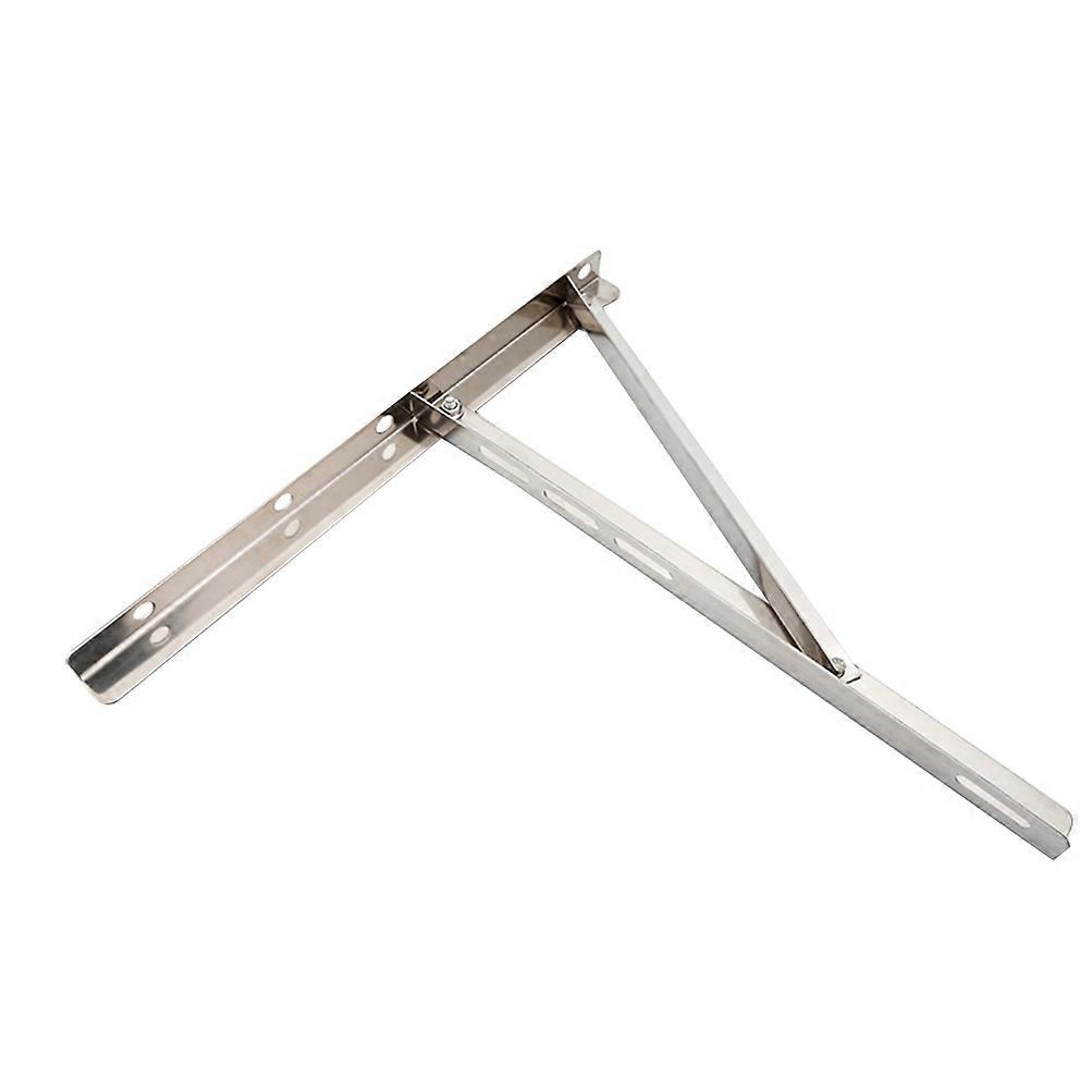 Support de climatiseur en acier inoxydable Support pliable extérieur pour climatiseur Unité externe Argent 43x42x3cm 1Pack