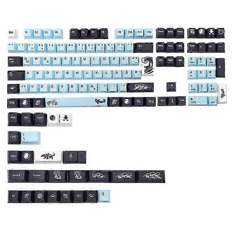 134 Keys PBT Dye Sublimation Keycaps Set for Mechanical Gaming Keyboard - Compatible with MX Switches for Enhanced Gaming Experience