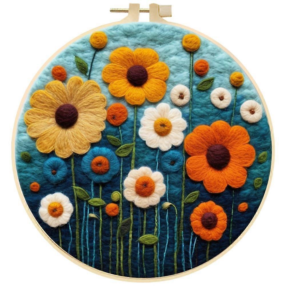 Beginner Embroidery Set Cross Stitch Kit For Beginners, DIY Wool Embroidery Painting Set, Animal Wool Felt Tool Type 12