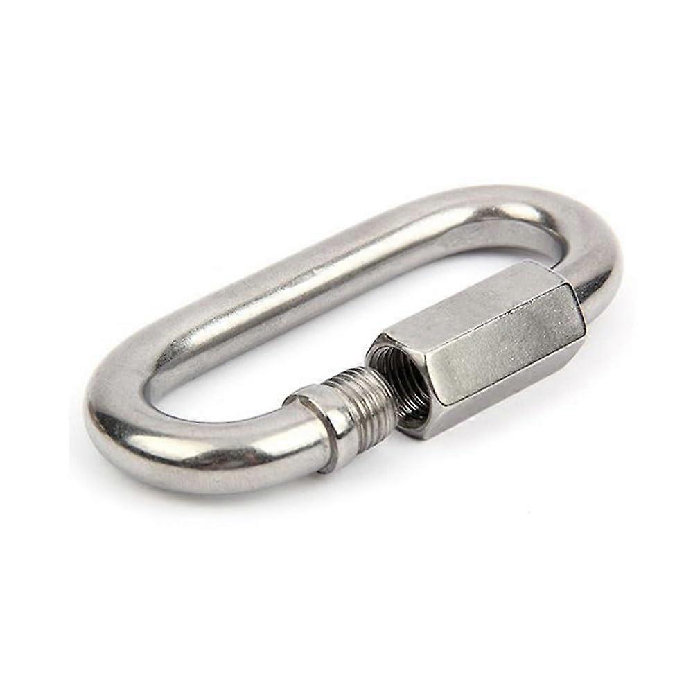 304 Stainless Steel Quick Links, DShape, Locking Chain Links (M4 2pcs)