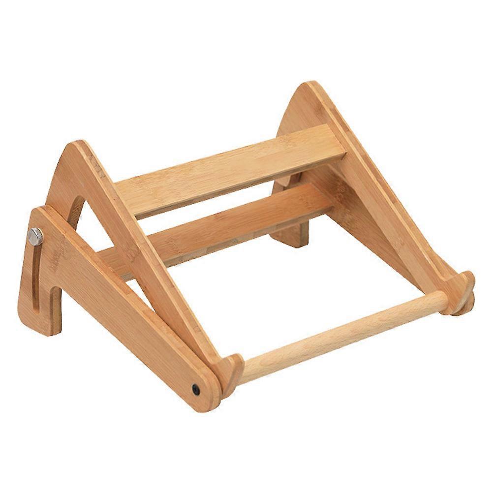 Adjustable Laptop Stand Riser with Storage Shelf for Better Heat Dissipation, Quick Assembly, Wood Material