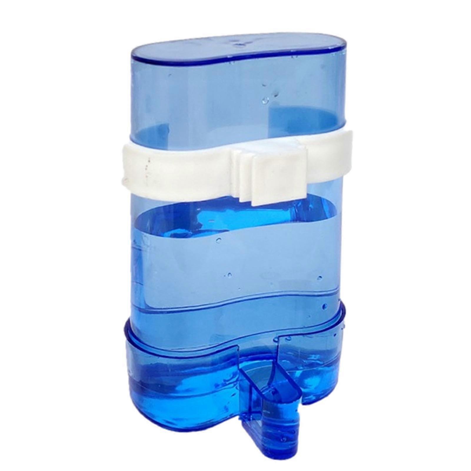 Automatic Drinking Trough Water Dispenser for Birds 200ml Blue, Compatible with Canaries, Parrots, Budgies, and Finches