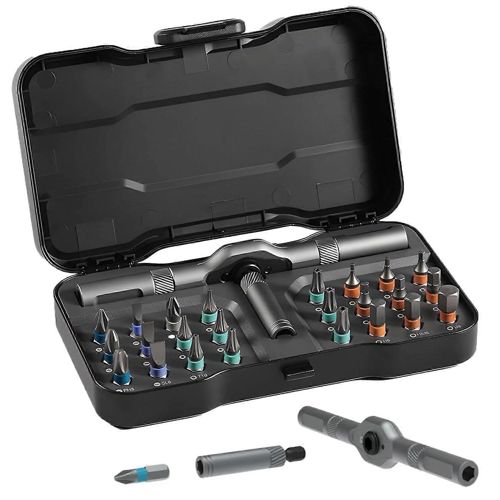 Outdoorfun 24in1 DIY Screwdriver Set with Removable Ratchet Handle
