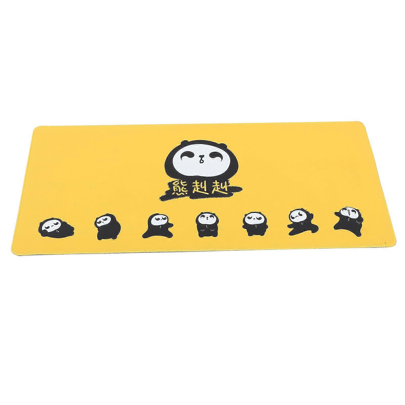 Large Desk Mouse Pad Cartoon Panda Gaming Mousepad for Office and Home Use Stain-resistant 1Pack